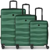 SMARTBOX Ensemble de bagages 'Edition 03' vert foncé / noir
