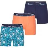 Happy Shorts Boxers ' Jersey ' bleu marine / bleu clair / orange