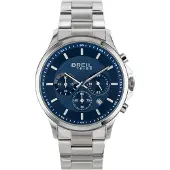 Breil Montre à affichage analogique 'Kart' bleu foncé / argent