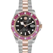 Philipp Plein Montre à affichage analogique or / fuchsia / argent