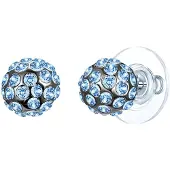 Lulu & Jane Boucles d'oreilles bleu / argent