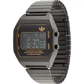 Adidas Originals Montre digitale orange / noir