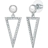 Lulu & Jane Boucles d'oreilles argent / blanc