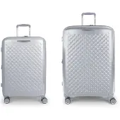 Gabol Queens Spinner Tsa Expandable 182.1l Trolley Bag 2 Units Argenté