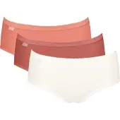 Sloggi Slip 'Basic+ Midi' rouge cerise / melon / blanc