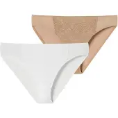 Schiesser Slip ' Air blickdichte Spitze ' nude / blanc