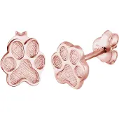 Elli Boucles d'oreilles 'Pfote' or rose