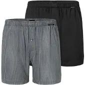 Schiesser Boxers 'Basic' gris / noir