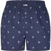 Happy Shorts Boxers ' Motives ' bleu foncé / blanc