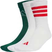 Adidas Chaussettes basses rayées par lot de trois avec logo Blanc/Blanc/Powder Plum