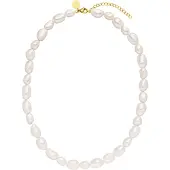 Purelei Chaîne 'Keshi Moonlight' or / blanc perle