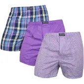 Normani Boxers gentiane / jaune clair / violet / blanc