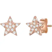 Glanzstücke Boucles d'oreilles or rose / transparent