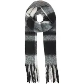 Oxmo Écharpe 'Vivi ' gris / noir / blanc