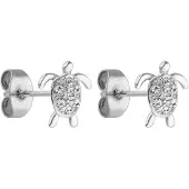 Purelei Boucles d'oreilles 'White Turtle' argent
