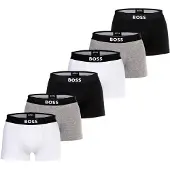 BOSS Boxers gris chiné / noir / blanc