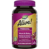 Nature'S Way , Alive! Gomme Prénatale Premium, Fraise et Citron, 75 Gommes