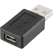 Renkforce - Adaptateur USB - USB (M) pour Micro-USB de type B (F) - USB 2.0 - 5 V - 0.5 A - noir