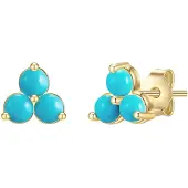 Glanzstücke Boucles d'oreilles turquoise / or