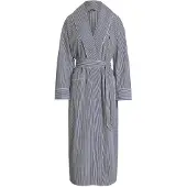 Ralph Lauren Peignoir court ' Shirting Stripes ' violet / blanc