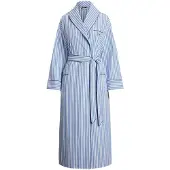Ralph Lauren Peignoir court 'Shirting Stripes' bleu / blanc