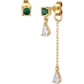 Elli PREMIUM Boucles d'oreilles or / vert
