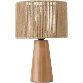 Boltze Lampe de table Home en bois brun ø22,5 cm