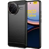 Screen Guard Professional Carbon Brushed Soft TPU Hülle (Xiaomi Poco F7 Ultra), Coque pour téléphone portable, Noir