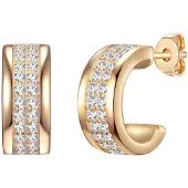 Rafaela Donata Boucles d'oreilles or / transparent