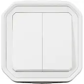 Legrand 069755L, Bouton + interrupteur, Blanc