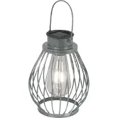 Naeve Lampe décorative/solaire LED "BALUBO", hauteur : 21,5 cm, couleur argent