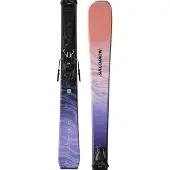 Salomon Stance W F76+m10 Gw Woman Alpine Skis Pack Rose 138 Femme