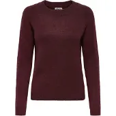 ONLY Pull-over 'ONLRICA' rouge foncé