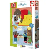 Educa Puzzle - - Petit Ours Brun : Lot de 2 puzzles de 20 pièces pour les enfants de 4 ans et plus