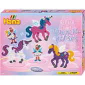 Adlibris Boîte cadeau HAMA - Les Chevaux Magiques - 4000 perles + 2 plaques - Jouet créatif pour enfant de 5 ans et plus