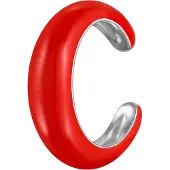Elli Boucles d'oreilles 'Earcuff' rouge