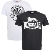 Lonsdale T-Shirt 'Dildawn' noir / blanc