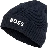 HUGO BOSS Bonnet 'Asic' bleu foncé / blanc