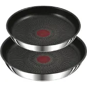 Tefal Ingenio Preference L97493, Kit de friture, Acier inoxydable, Acier inoxydable, Titane, Noir, Indicateur thermique