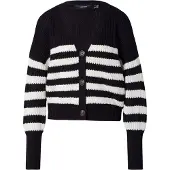 Vero Moda Cardigan 'VMLEA' noir / blanc