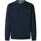 Pepe Jeans Macbeth Small Logo Plain Sweatshirt Bleu S Homme