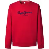 Pepe Jeans pour homme. PM5800011 Sweatshirt Macbeth Plain rouge (M), Casuel, Coton