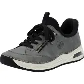 Rieker Chaussure de sport à lacets gris / noir