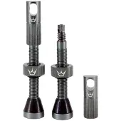 Chris King Peatys X Chris King MK2 Tubeless Valves 1 paire 80 mm argent PTV2-80-SIL-12