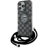 Karl Lagerfeld KLHMP16LHCKCKLCK iPhone 16 Pro 6.3" czarny/black hardcase IML Crossbody Monogram K (Apple iPhone 16 Pro), Coque pour téléphone portable, Noir