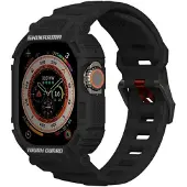Skinarma Band+Case Mecha 2in1 Apple Watch 49mm black (TPU), Sangles de montre, Noir