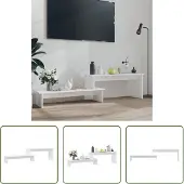 The Living Store Armoire TV Blanc 180x30x43 cm Bois composite