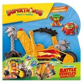 Magic Box Superthings S Battle Vehicle Demolition Contient 2 figurines exclusives Bleu Bleu One Size