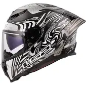 LS2 Helmets LS2 FF807 Dragon Enthum Carbon Helm, carbon/weiß, XL (61/62)