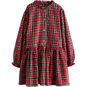 Next Robe sapin / rouge / lie de vin / blanc